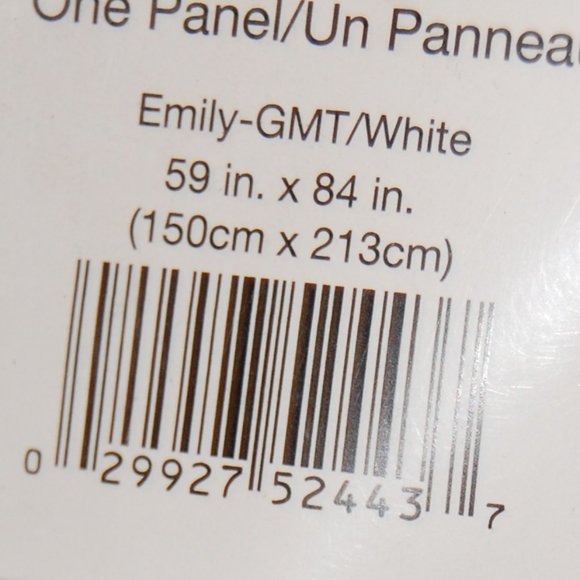 5  White Curtain Panels With Silver -Lichtenberg No. 908  59" x 84"  New in Pkg. - Picture 5 of 10